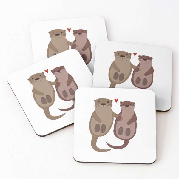 Item preview, Otters holding hands designed and sold by alexandra_belloc.