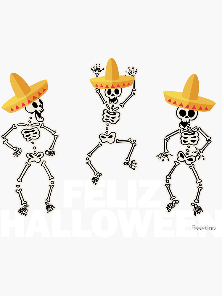 "Funny Mexican Pride Feliz Halloween Spanish Mexico " Sticker by
