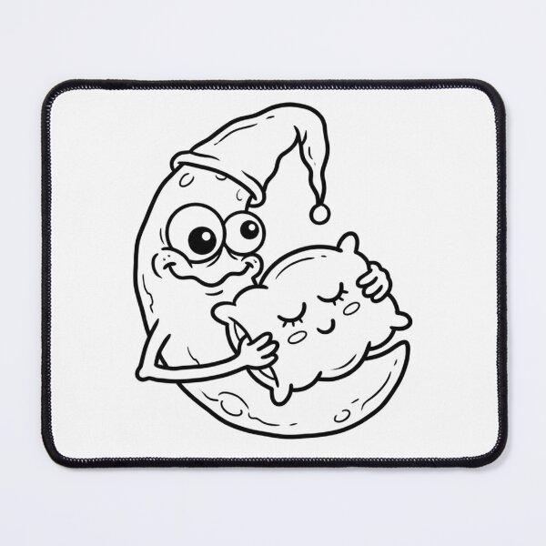 Item preview, Silly Cartoon Moon With Pillow designed and sold by PriyankaSonara.