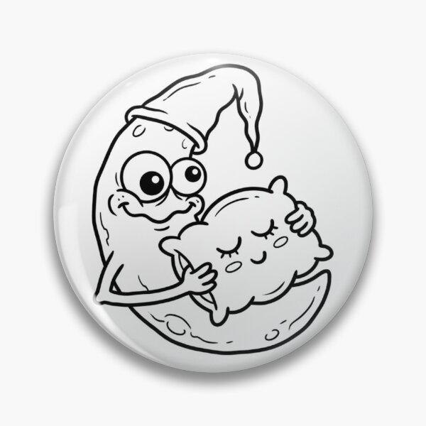 Item preview, Silly Cartoon Moon With Pillow designed and sold by PriyankaSonara.