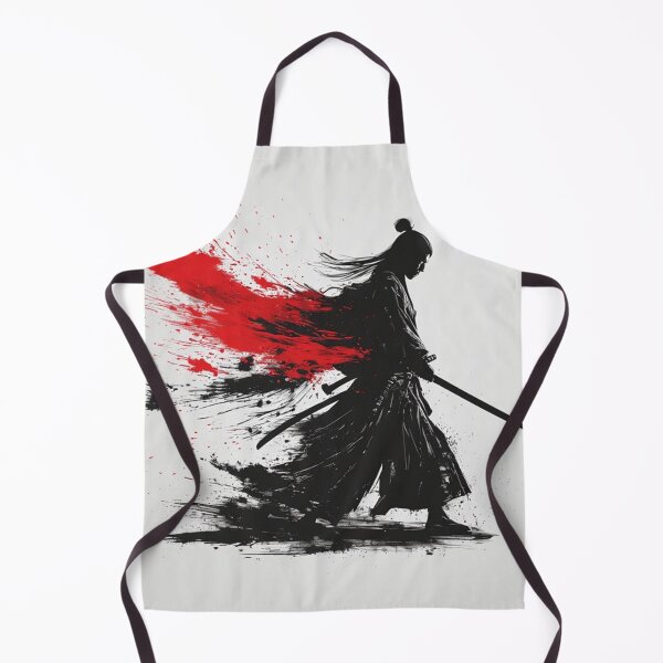 Item preview, Crimson Stroke Ronin – Minimal Red and Black Samurai Art designed and sold by TheDreamsMaker.