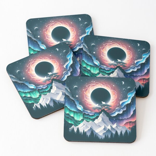 Item preview, Layered Northern Lights Bear, Ai Generated Art   designed and sold by ACC .