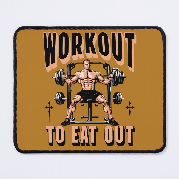 Item preview, Workout To Eat Out - Funny Retro Bodybuilding Gym Graphic designed and sold by Abaseen.