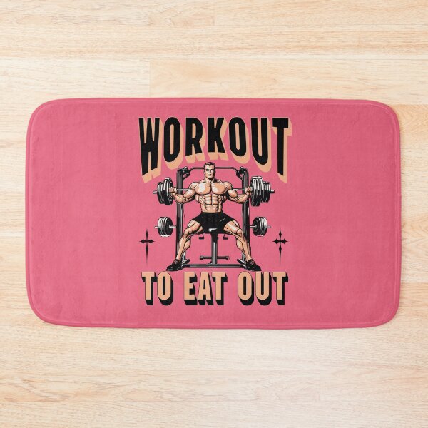 Item preview, Workout To Eat Out - Funny Retro Bodybuilding Gym Graphic designed and sold by Abaseen.