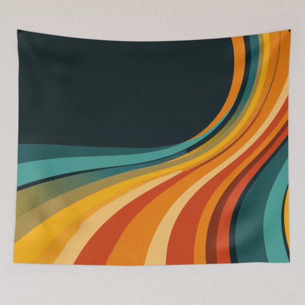 Item preview, Wavy colorful abstract lines designed and sold by anytka.