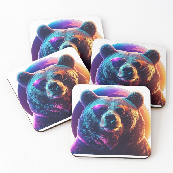 Item preview, Neon Cosmic Space Bear designed and sold by Freelancimals.
