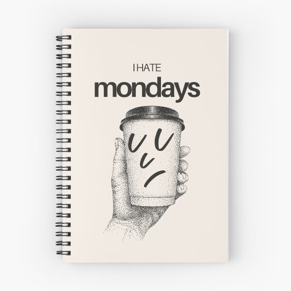 Item preview, I Hate Mondays | Moody Coffee Cup designed and sold by Anniko Art Studio.