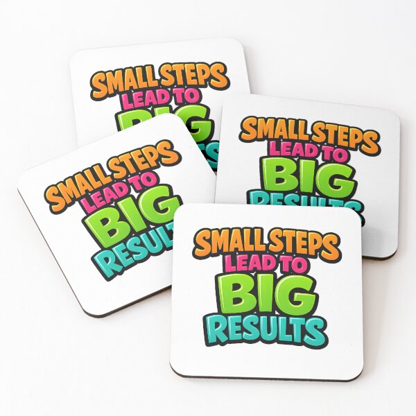 Item preview, Small Steps Lead To Big Results – Bold Motivational Typography Quote T-Shirt Design designed and sold by ZayCreates.