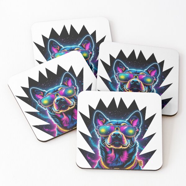 Item preview, Neon Cosmic Space Dog designed and sold by Freelancimals.