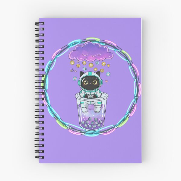 Item preview, Kawaii Crypto Cat Bubble Tea Astronaut - Cute Space Kitty Digital Coins Design designed and sold by carolinkaau.
