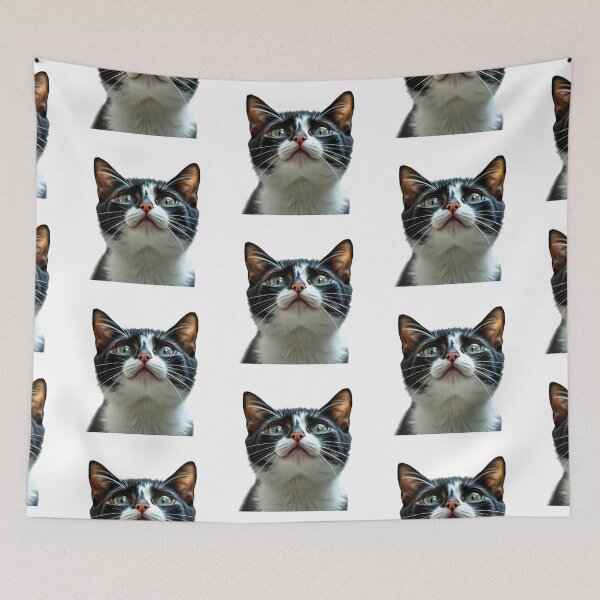 Item preview, Adorable Tuxedo Cat Looking Up Sticker designed and sold by Teewave-Ashish.