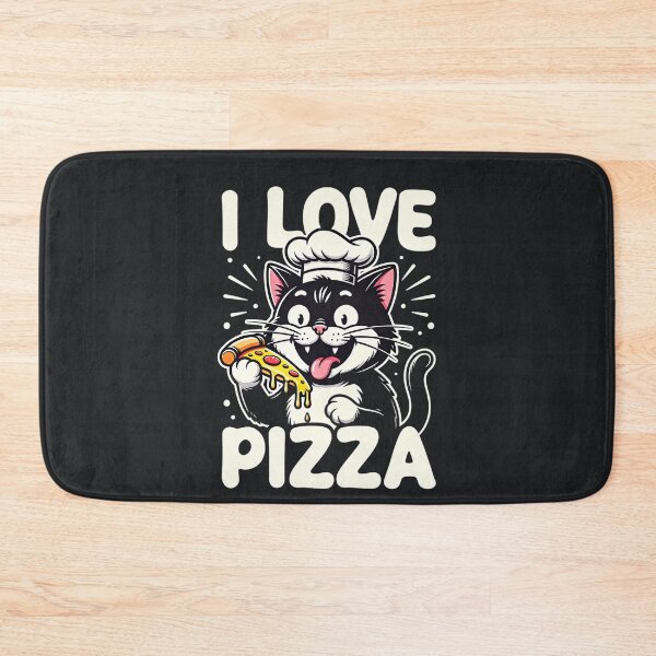 Item preview, I Love Pizza – Cute Funny Chef Cat sarcastic Design designed and sold by Taans-Creation.