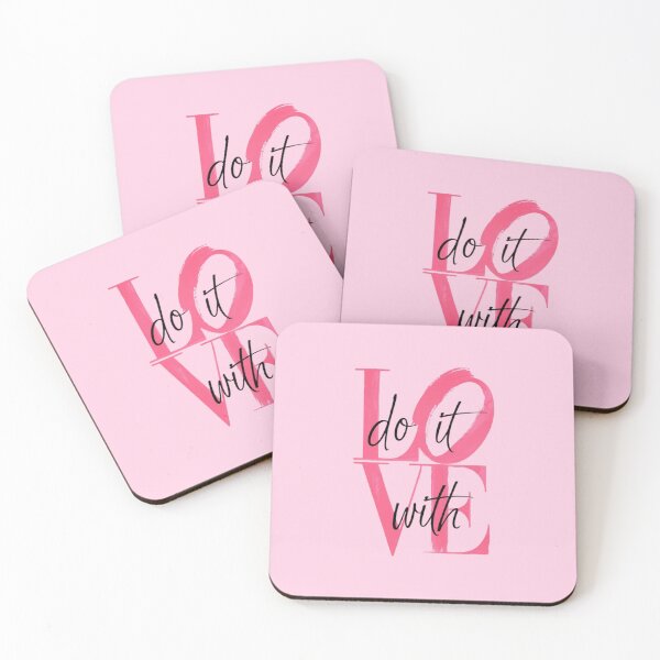 Item preview, Do It With Love Pink Typography Print, Motivational Quote Wall Art, Feminine Inspirational Poster designed and sold by lilacWhim.