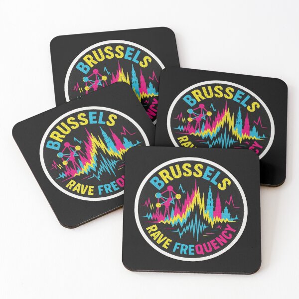 Item preview, Brussels Rave Frequency Electronic City Soundwave Art designed and sold by |TRSSHOP|.