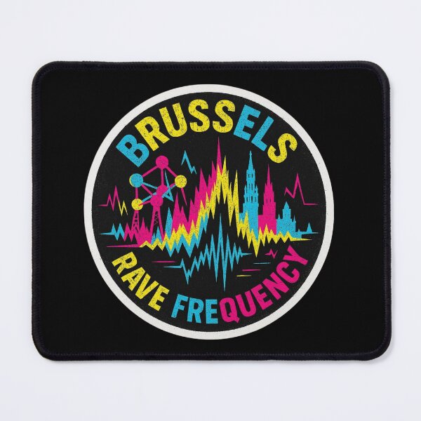 Item preview, Brussels Rave Frequency Electronic City Soundwave Art designed and sold by |TRSSHOP|.