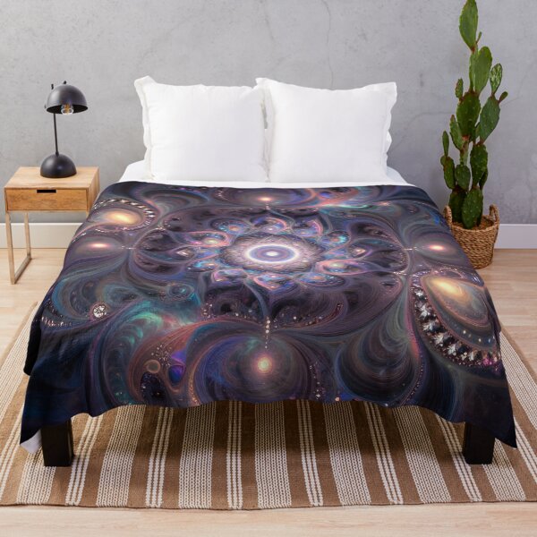 Item preview, Pink and Blue Spiral Design with Black Background designed and sold by MiaRose85.