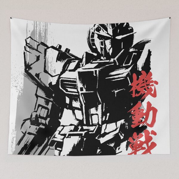 Item preview, Japanese Sumi-e Style Nu Gundam Art designed and sold by Snapnfit.