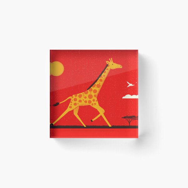 Artikelvorschau, Giraffe spaziert in der Sonne in der Savanne entworfen und verkauft von anytka.
