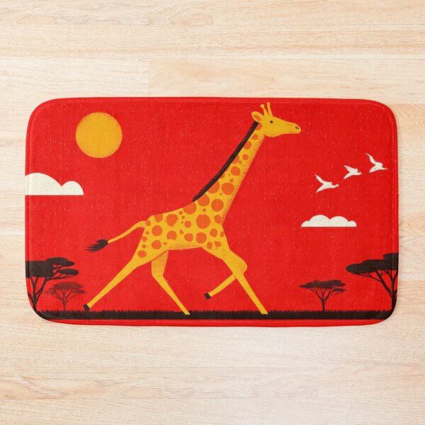 Artikelvorschau, Giraffe spaziert in der Sonne in der Savanne entworfen und verkauft von anytka.