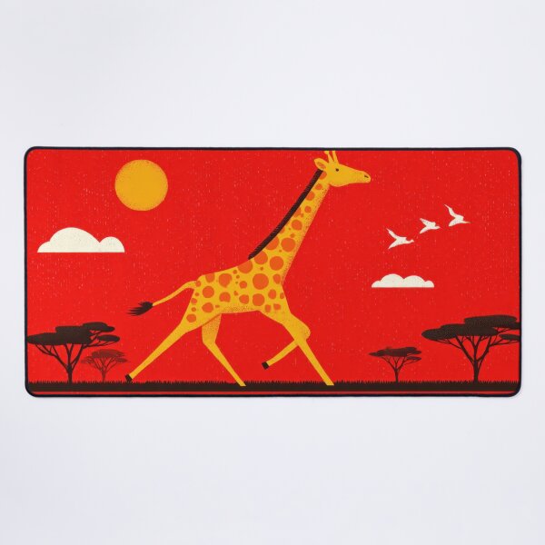 Artikelvorschau, Giraffe spaziert in der Sonne in der Savanne entworfen und verkauft von anytka.