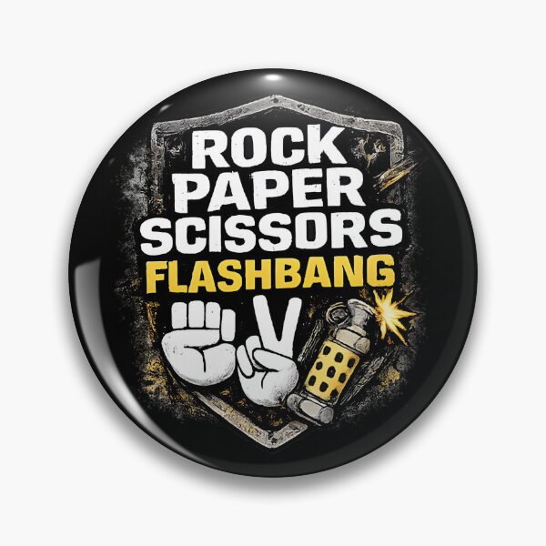 Item preview, Rock Paper Scissors Flashbang – Gamer Humor FPS Meme Design designed and sold by OlizaPrint.