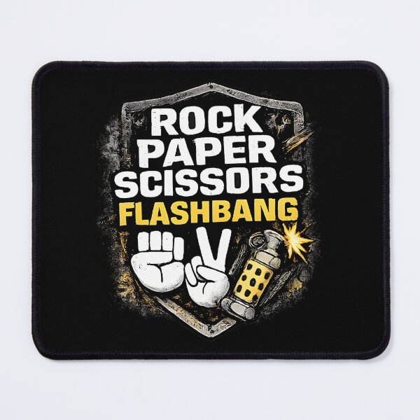 Item preview, Rock Paper Scissors Flashbang – Gamer Humor FPS Meme Design designed and sold by OlizaPrint.