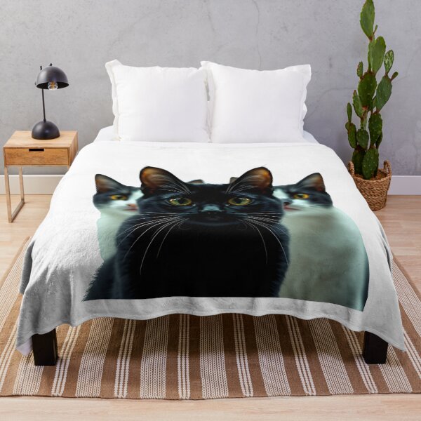 Item preview, Two Tuxedo Cats Sticker – Cute Black and White Duo designed and sold by Teewave-Ashish.