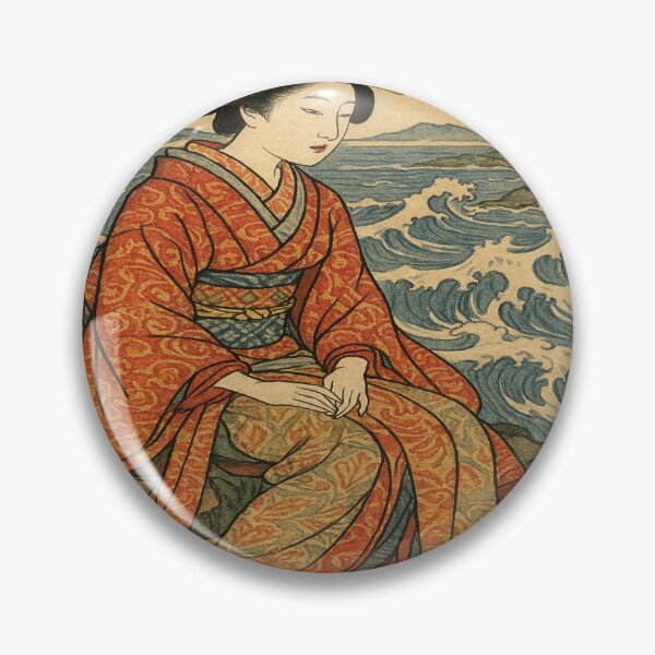 Item preview, Mujer ondea estilo hokusai ukiyo-e  designed and sold by BallBallon's.