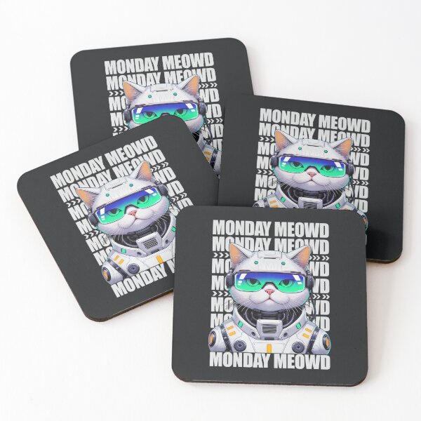Item preview, Monday Meowd – Futuristic Sarcastic Cat Meme designed and sold by Taans-Creation.