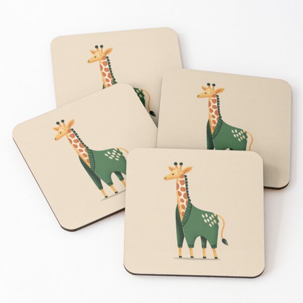 Artikelvorschau, Die in einen Pullover gekleidete Giraffe steht still. entworfen und verkauft von anytka.