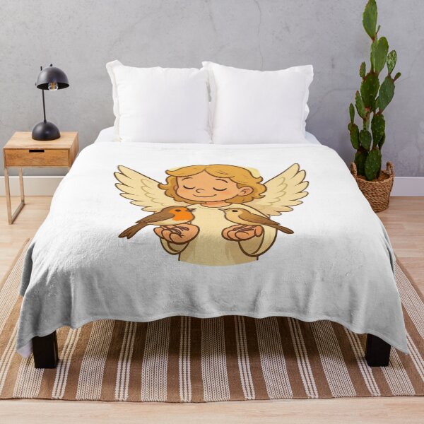 Item preview, Cute Angel Child with Birds designed and sold by Adappai.