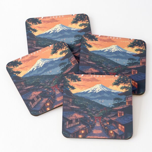 Item preview, Mount Fuji at Golden Hour – Retro Anime Landscape of Fujinomiya designed and sold by JacksoonLester.