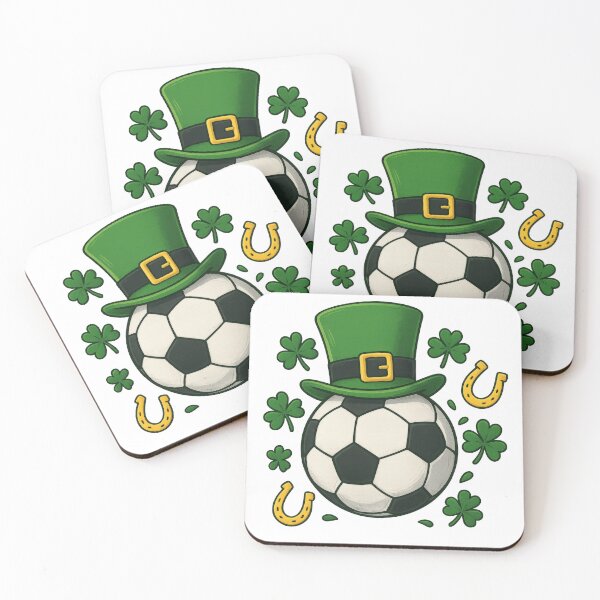 Item preview, Lucky soccer ball with leprechaun hat – irish football design designed and sold by olenapetol.