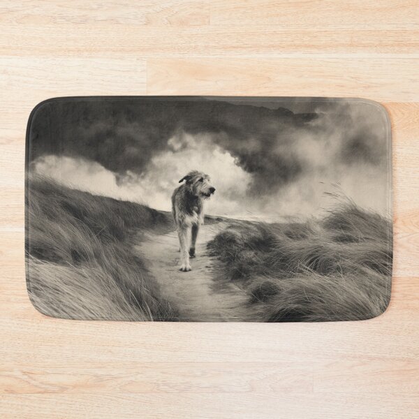 Item preview, A majestic Irish Wolfhound walking along a windswept moor, Dogs in Motion designed and sold by CDC40.