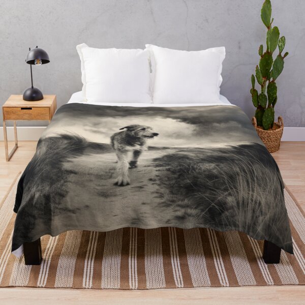 Item preview, A majestic Irish Wolfhound walking along a windswept moor, Dogs in Motion designed and sold by CDC40.