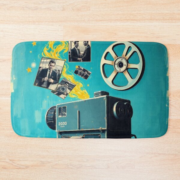 Item preview, Vintage Film Projector Memories Collage Art designed and sold by Cine8.