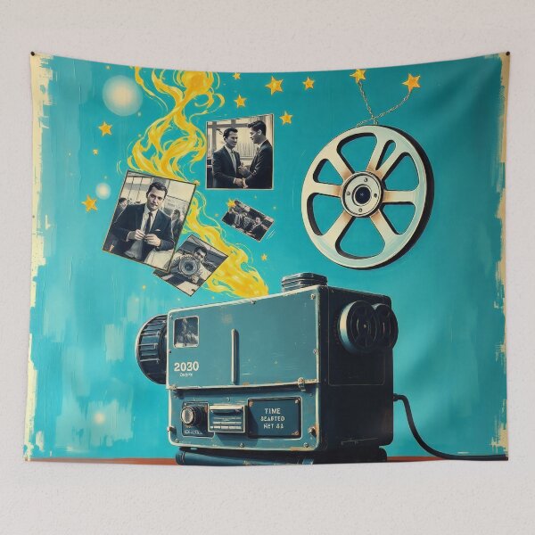 Item preview, Vintage Film Projector Memories Collage Art designed and sold by Cine8.