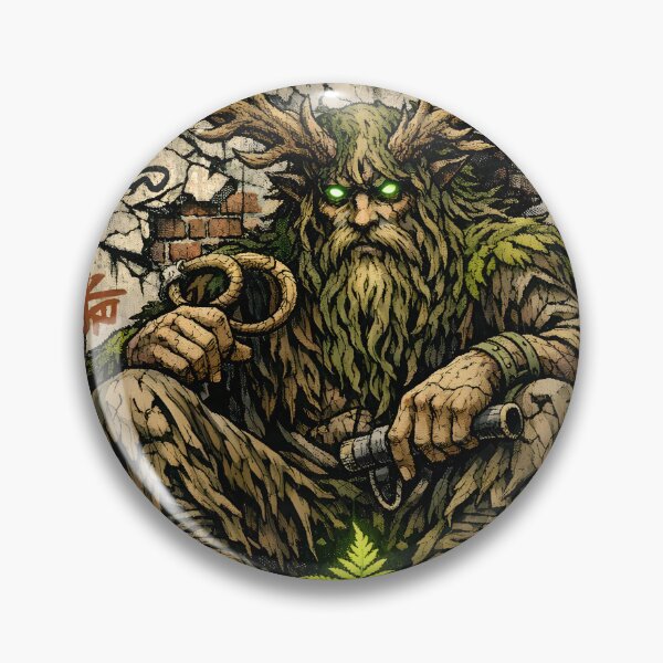 Item preview, Cernunnos Horned God Celtic Mythology Art Nature Reclaiming Concrete Jungle Urban Forest Fantasy by Vivaan Studio designed and sold by Vivaan Studio.