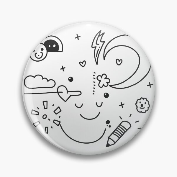 Item preview, Whimsical Expressions Doodle Collection Black White Lines designed and sold by ART ATTACK ZONE.