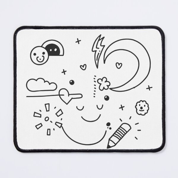 Item preview, Whimsical Expressions Doodle Collection Black White Lines designed and sold by ART ATTACK ZONE.
