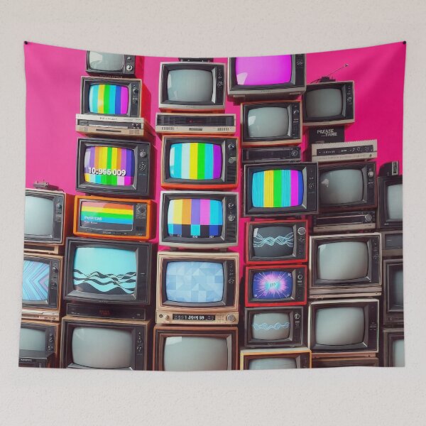 Item preview, Vintage TV Wall Retro Television Collection Art designed and sold by Cine8.