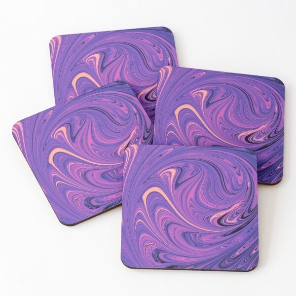 Item preview, Abstract purple, pink and yellow paint swirls designed and sold by Photostacia.