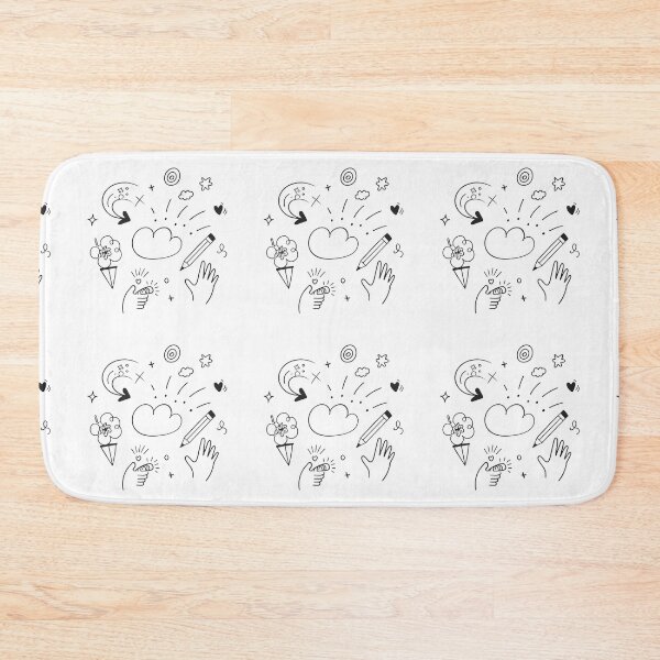 Item preview, Hand Whimsical Expressions Doodle Collection Black White Lines designed and sold by ART ATTACK ZONE.