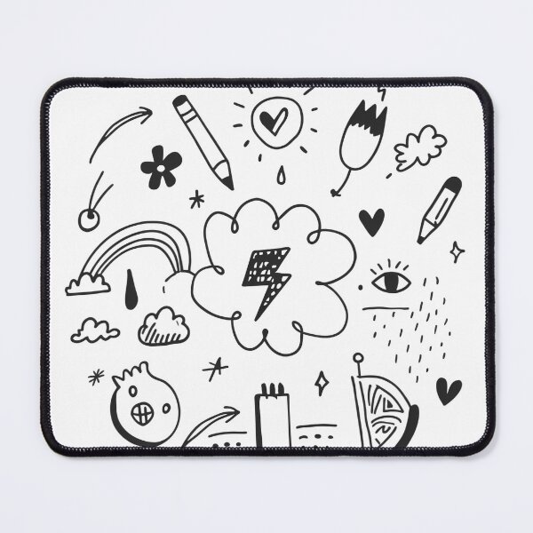 Item preview, Eye Whimsical Expressions Doodle Collection Black White Lines designed and sold by ART ATTACK ZONE.