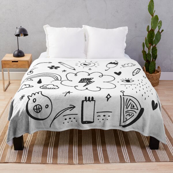 Item preview, Eye Whimsical Expressions Doodle Collection Black White Lines designed and sold by ART ATTACK ZONE.