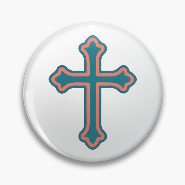 Item preview, Outline Cross | Teal Pink Glowing Christian Cross  designed and sold by stylishdzign.