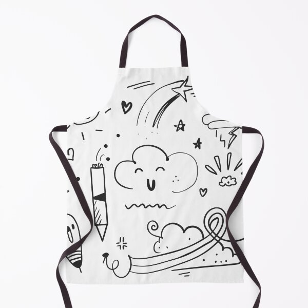 Item preview, Clouds Whimsical Expressions Doodle Collection Black White Lines designed and sold by ART ATTACK ZONE.
