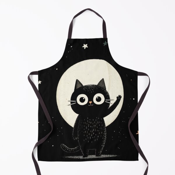 Item preview, Black cat waves under the moon designed and sold by anytka.