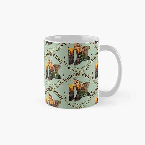 Item preview, Horizonte de Phnom Penh: paisaje urbano durante la hora dorada designed and sold by Sarcasm HQ.