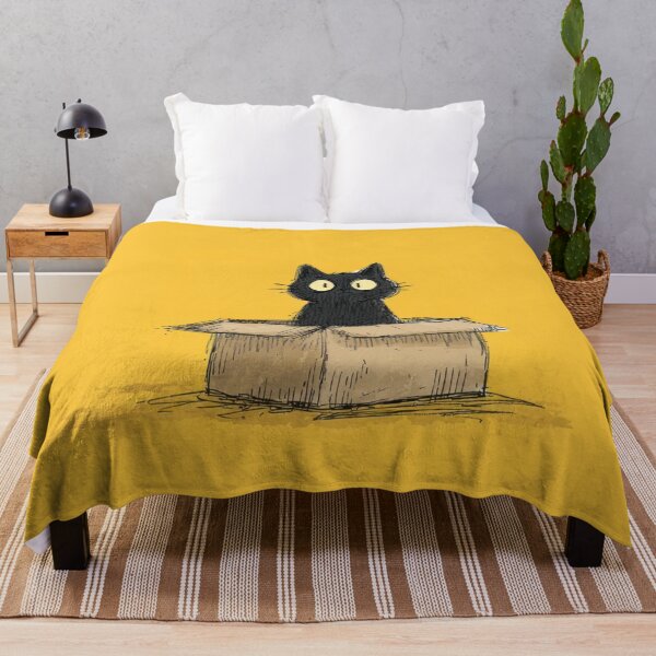 Item preview, Cat in box on yellow designed and sold by anytka.